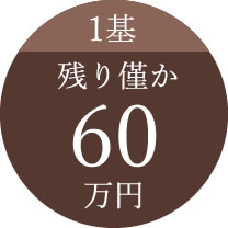 1基 残り僅か 60万円
